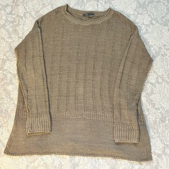 Vince 100% Linen Knit Pullover Crew Neck Sweater - Picture 3 of 6